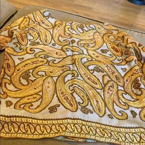 Paisley Print‎ Blouse in Gold and Cream